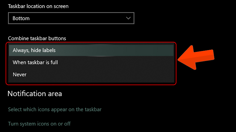 Tuy chinh thanh Taskbar tren Windows 10 13