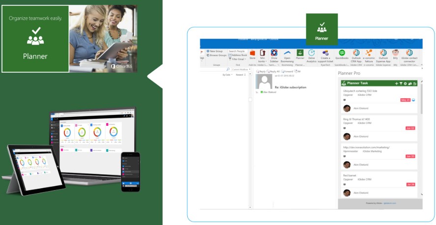 Tich hop Outlook voi cac ung dung khac trong Office 365 3