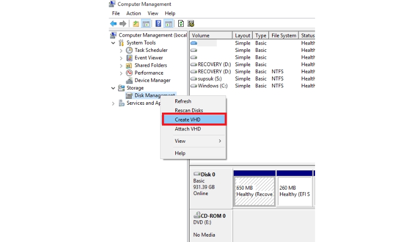 Cach tao o dia ao tren Windows 10 4
