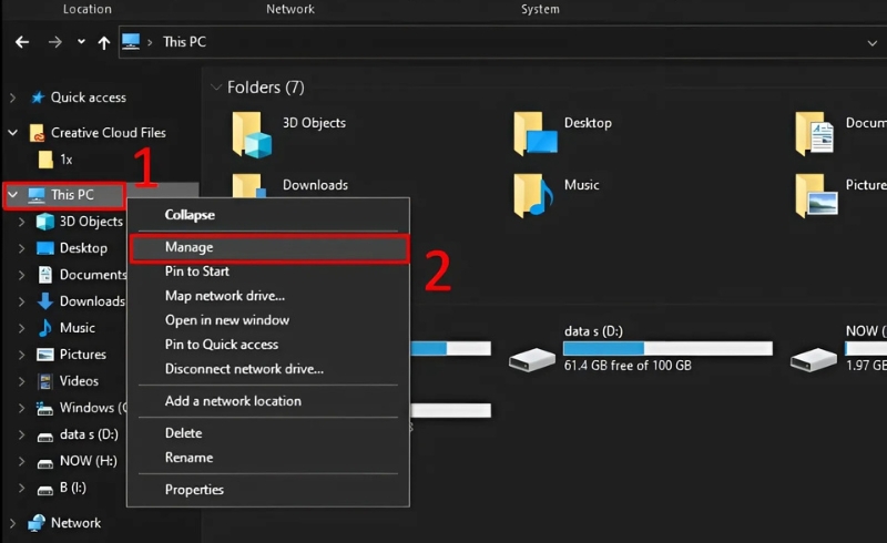 Khac phuc loi khong nhan o cung ngoai tren Windows 10 7