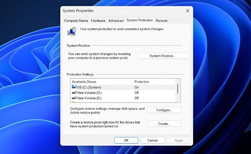 Tim hieu ve tinh nang System Restore tren Windows 11 6
