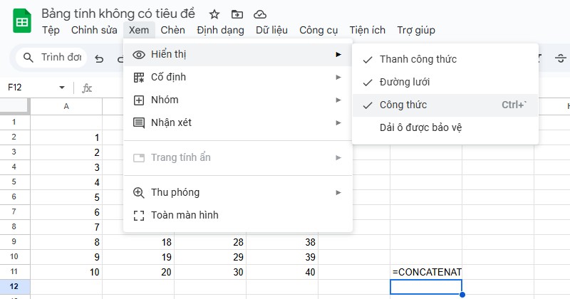 Cách Sử Dụng Tính Năng Formulas Và Functions Trong Google Sheets