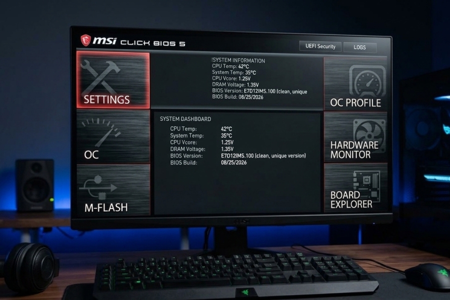 Bật TPM 2.0 Main MSI Cài Win 11