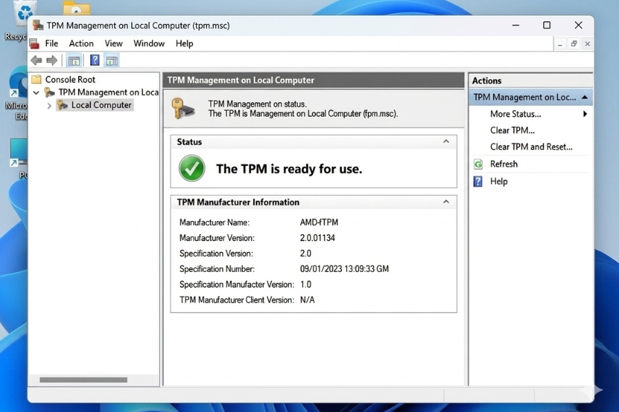 Bật TPM 2.0 Main MSI Cài Win 11