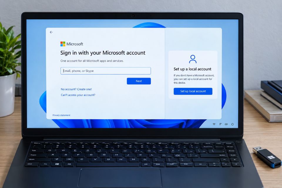 Bypass Login Microsoft Account Windows 11