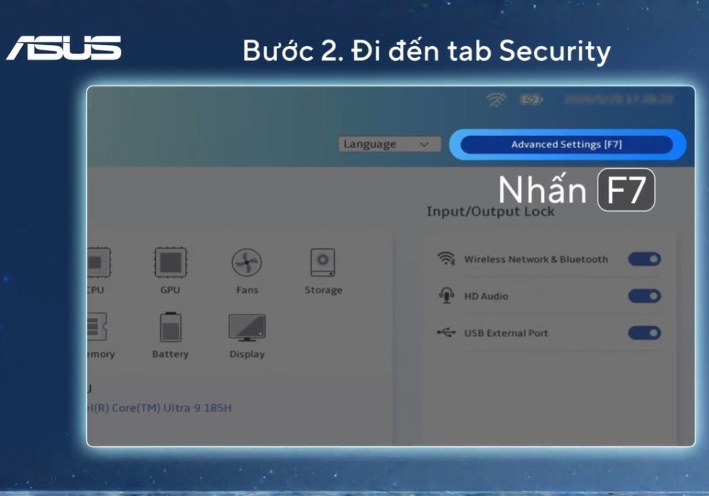 Cach Bat Secure Boot Main ASUS Cai Win 11 2