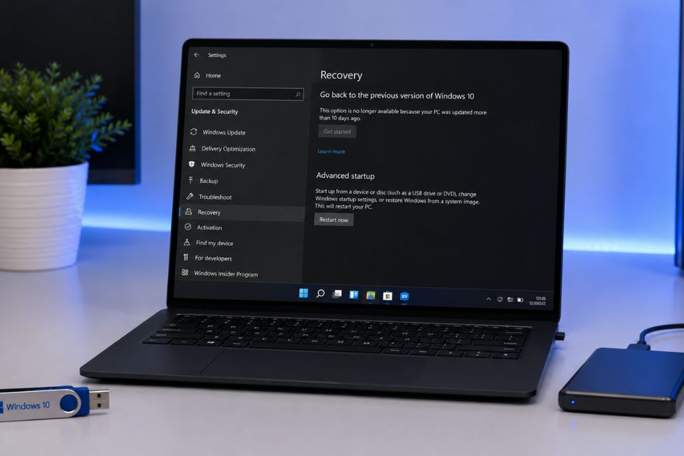 Cách quay về Windows 10 sau khi lên Windows 11 quá 10 ngày