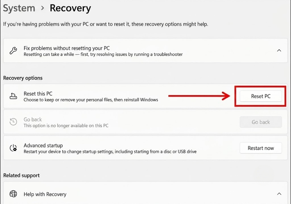 Cach reset Win 11 khong mat file du lieu ca nhan 2