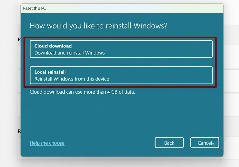 Cach reset Win 11 khong mat file du lieu ca nhan 4