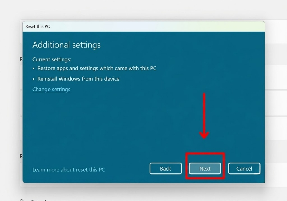 Cach reset Win 11 khong mat file du lieu ca nhan 5