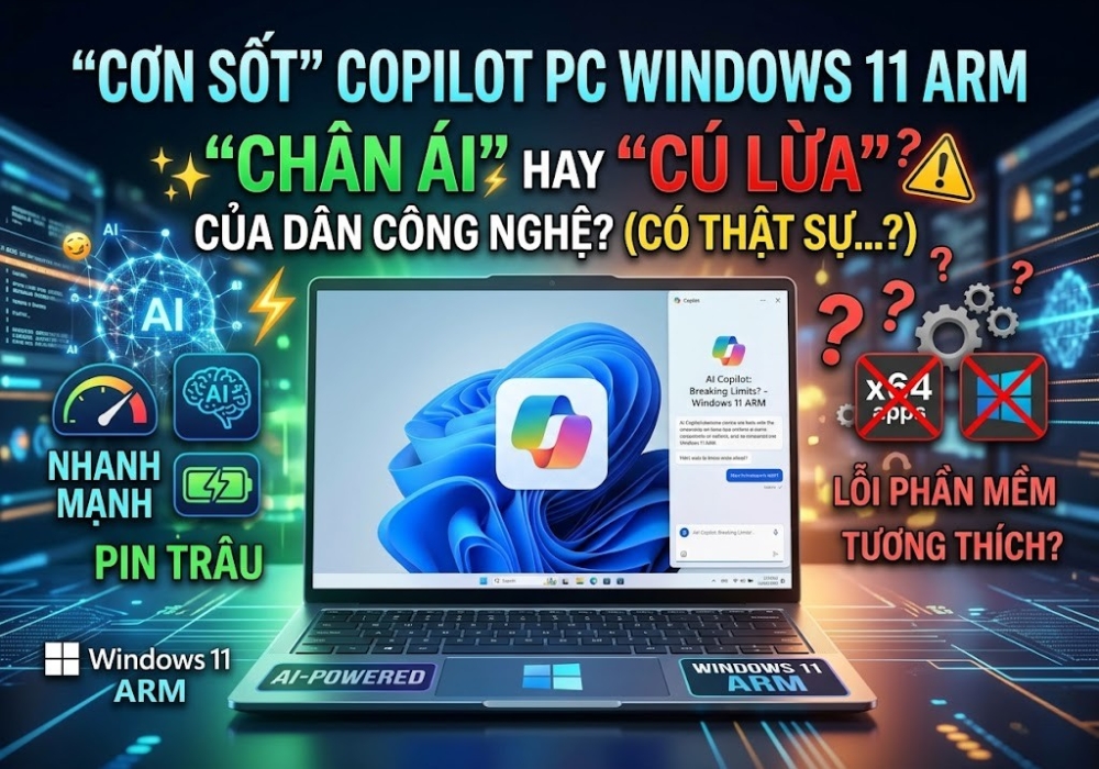 "Cơn sốt" Copilot PC chạy Windows 11 ARM: Có thật sự là chân ái hay chỉ là "cú lừa" của dân công nghệ?