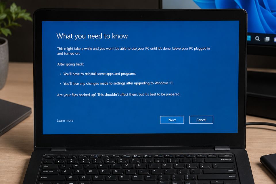 Ha cap Windows 11 xuong Windows 10 khong mat du lieu 4