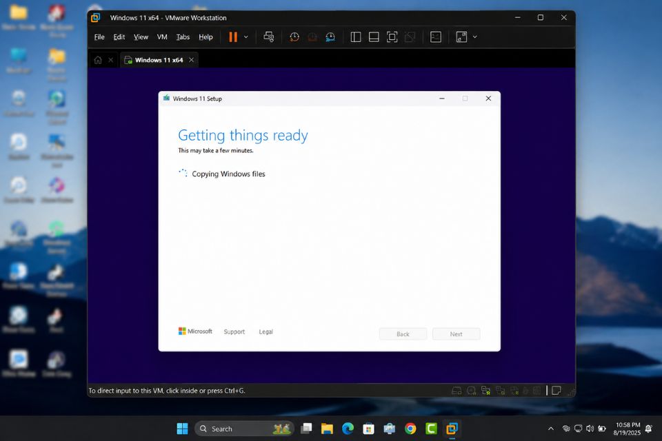 Huong dan cai Windows 11 tren may ao VMware 4