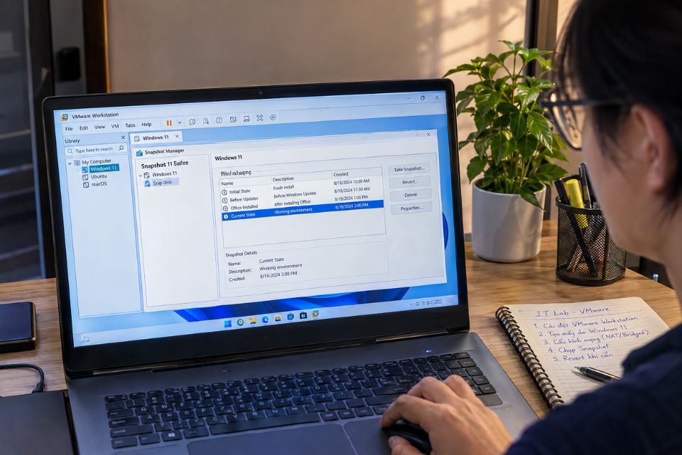Huong dan cai Windows 11 tren may ao VMware 5