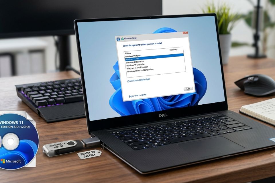 Tải bộ cài Windows 11 đa phiên bản AIO