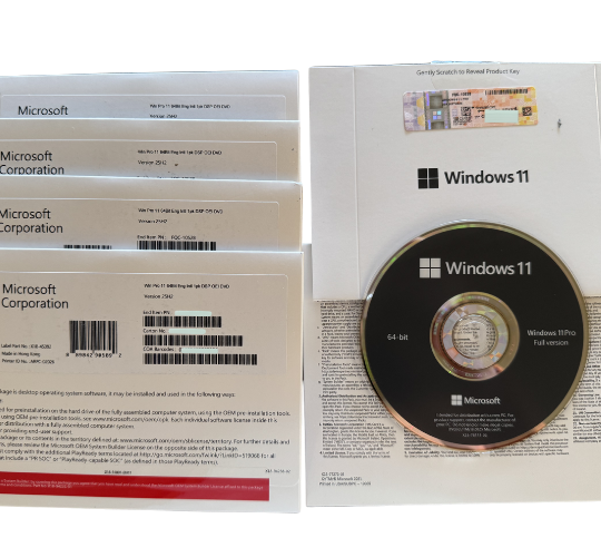 Phần mềm Win 11 Pro 64Bit Engl Intl 1pk DSP OEI DVD - Full Box 8 key Win 11 Pro 64Bit Engl Intl 1pk DSP OEI DVD 12