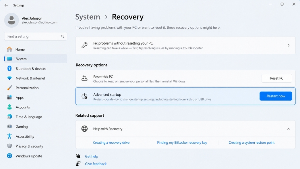 Advanced Startup Options Win 11 Là Gì Cách Mở