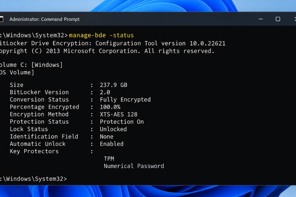 Bat ma hoa thiet bi Device Encryption tren Windows 11 Home 5