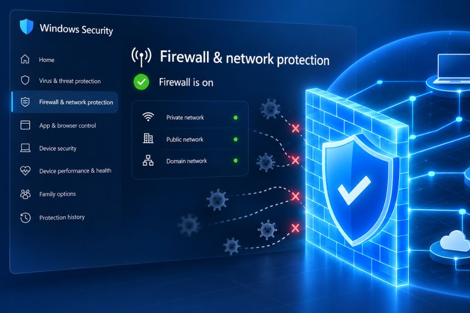 Bật tường lửa Firewall Windows 11 để bảo mật hệ thống
