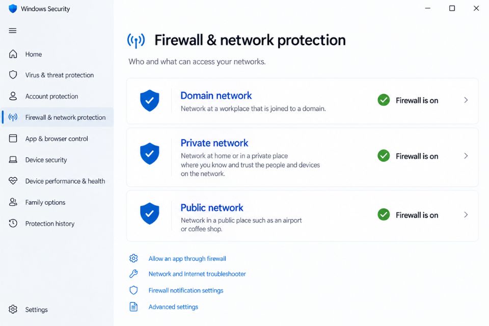 Bật tường lửa Firewall Windows 11 để bảo mật hệ thống 6 Bat tuong lua Firewall Windows 11 de bao mat he thong 2