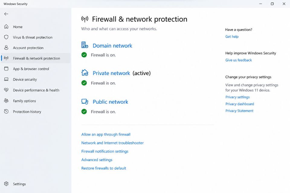 Bật tường lửa Firewall Windows 11 để bảo mật hệ thống 8 Bat tuong lua Firewall Windows 11 de bao mat he thong 4