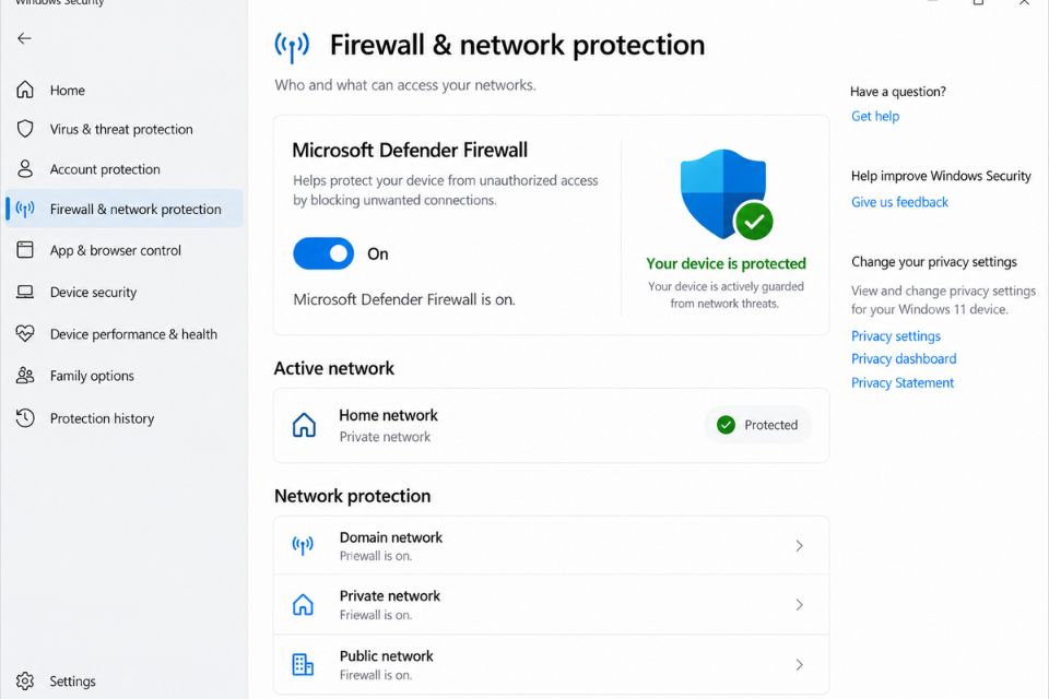 Bật tường lửa Firewall Windows 11 để bảo mật hệ thống 9 Bat tuong lua Firewall Windows 11 de bao mat he thong 5