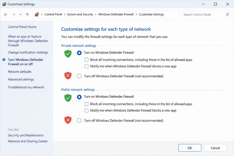 Bật tường lửa Firewall Windows 11 để bảo mật hệ thống 10 Bat tuong lua Firewall Windows 11 de bao mat he thong 6