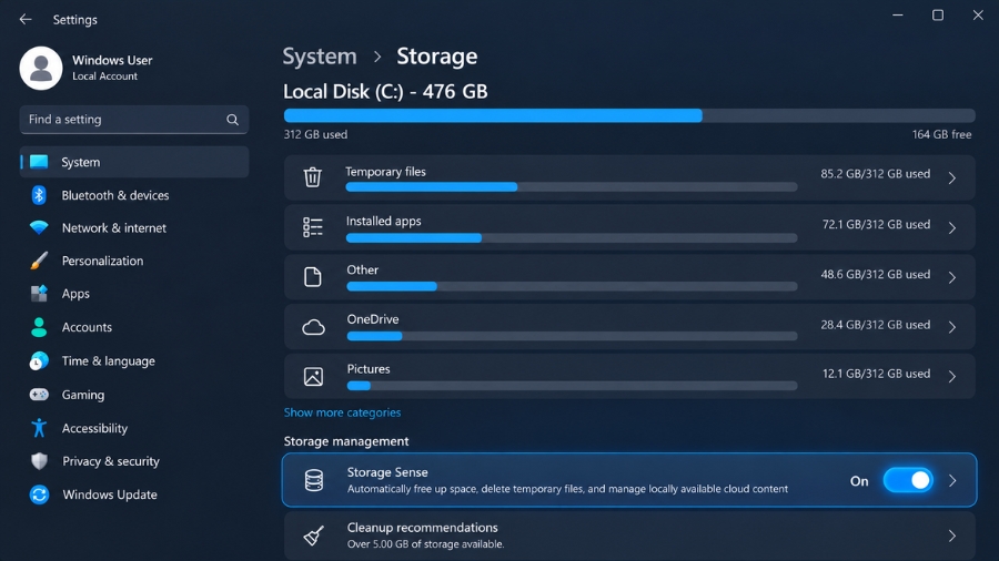 Cách Bật Tự Động Dọn Rác Storage Sense Win 11 8 Cách Bật Tự Động Dọn Rác Storage Sense Win 11