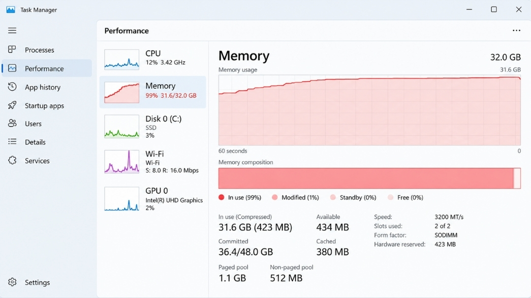 Cách Khắc Phục Lỗi Rò Rỉ Bộ Nhớ Memory Leak Win 11