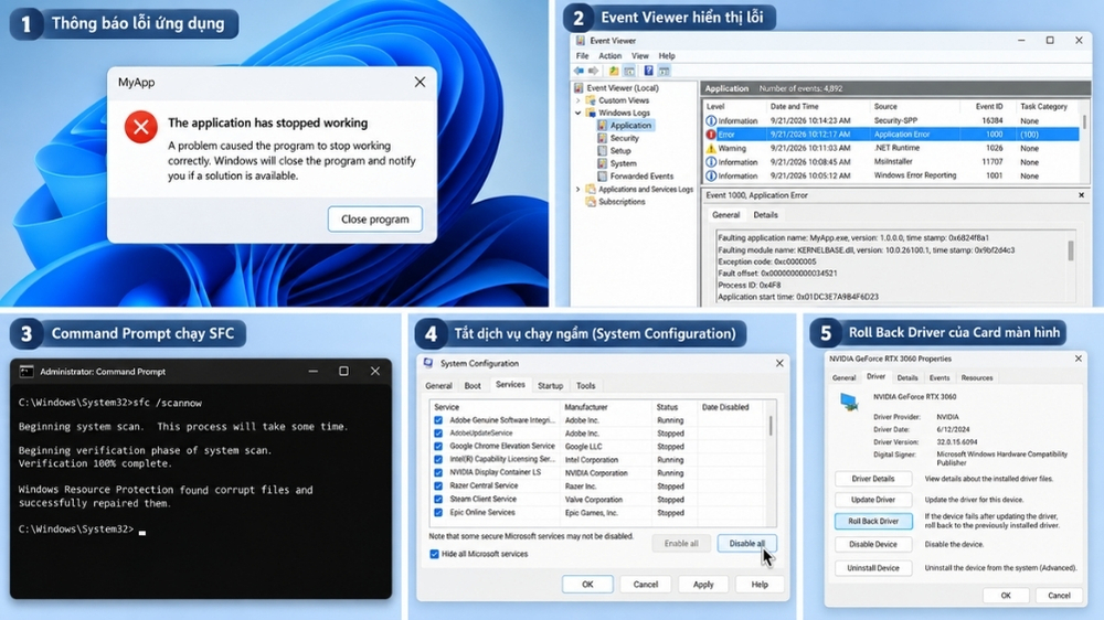 Cách Sửa Lỗi Ứng Dụng Bị Văng Crash Out Trên Win 11