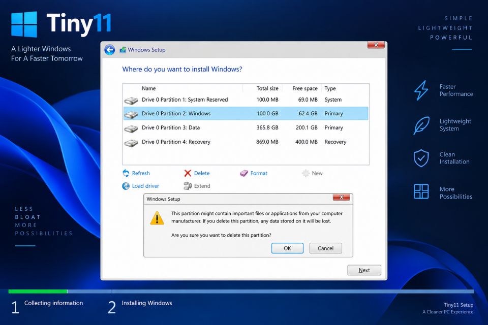 Cách cài Tiny11 bypass mọi cấu hình trên máy yếu 9 Cach cai Tiny11 bypass moi cau hinh tren may yeu 5