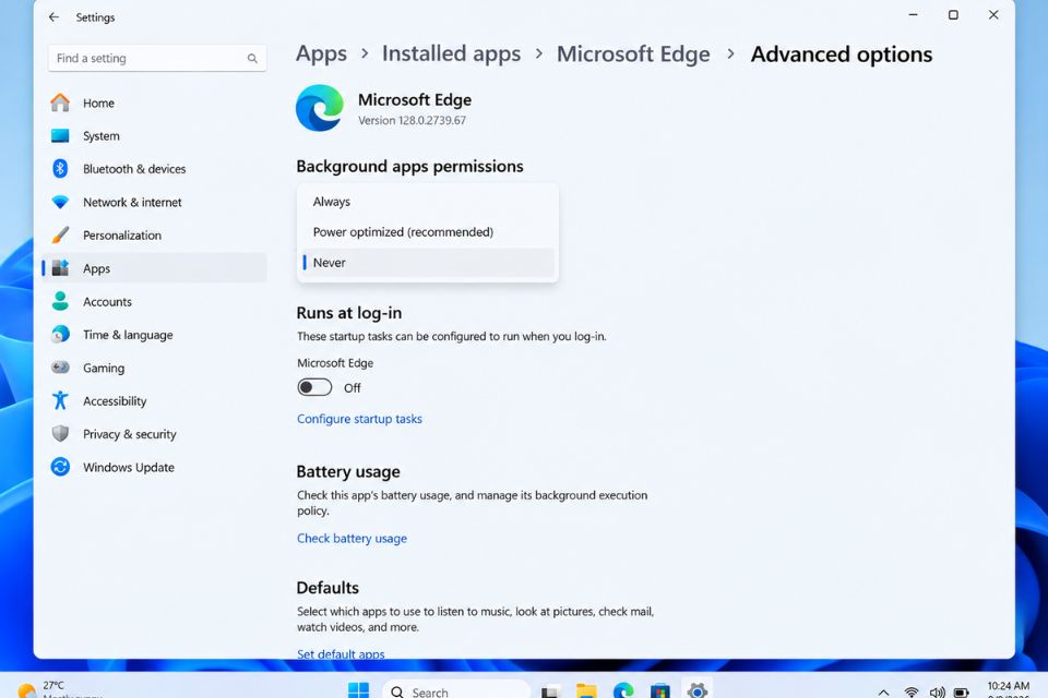 Cach chinh dien nang Windows 11 cho laptop pin trau hon 7