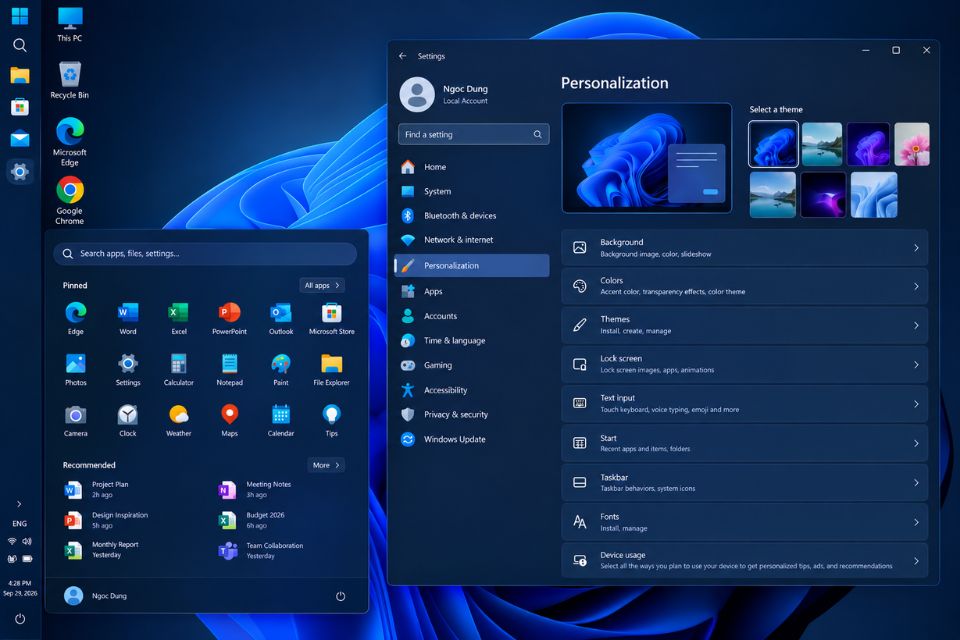 Cách đưa thanh Taskbar Windows 11 sang bên trái giống Windows 10 khi bị mất Driver