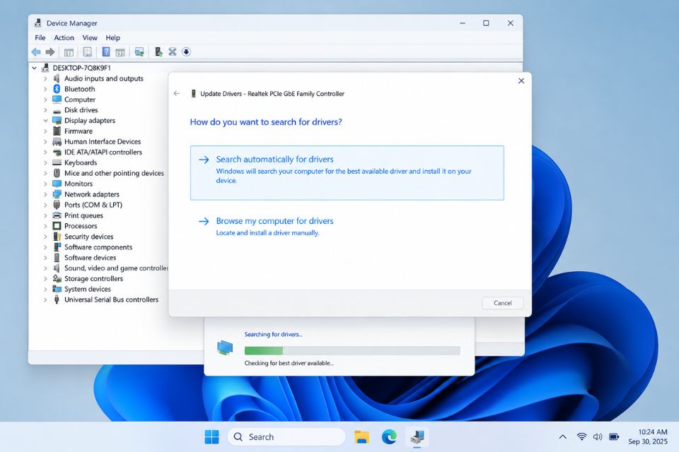 Cach dua thanh Taskbar Windows 11 sang ben trai giong Windows 10 khi bi mat Driver 6