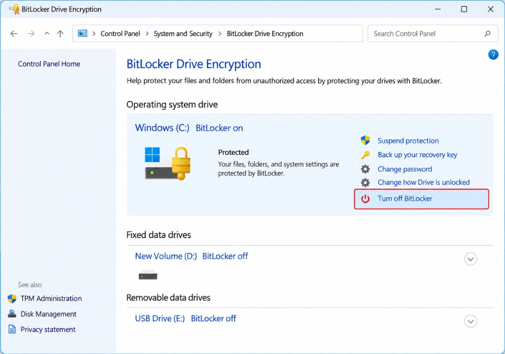 Cach tat BitLocker Win 11 an toan don gian 2