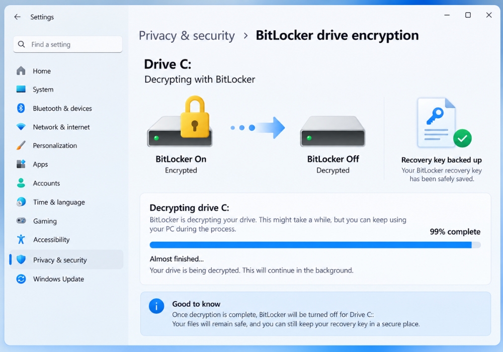 Cach tat BitLocker Win 11 an toan don gian 4