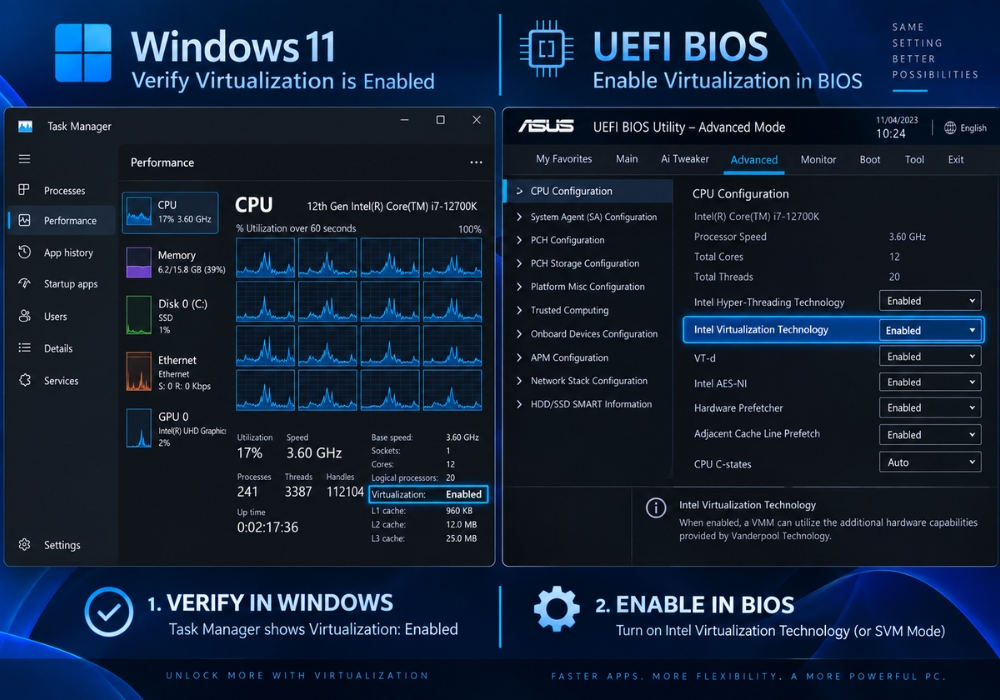 Cach toi uu Windows 11 chay gia lap Android Nox BlueStacks muot hon giam lag 1