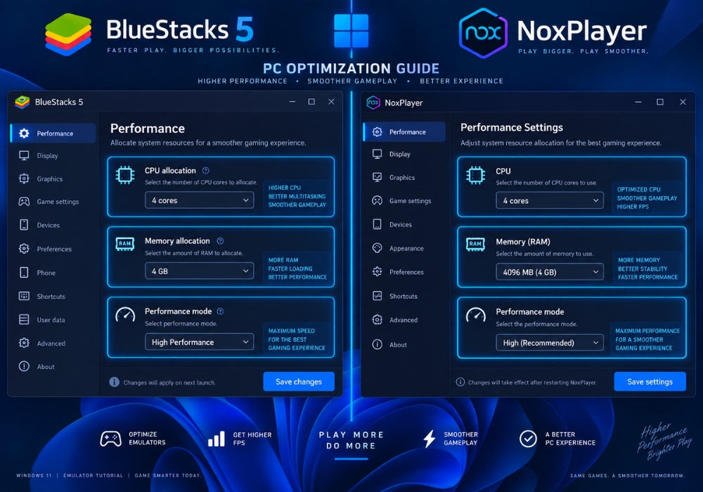 Cach toi uu Windows 11 chay gia lap Android Nox BlueStacks muot hon giam lag 2