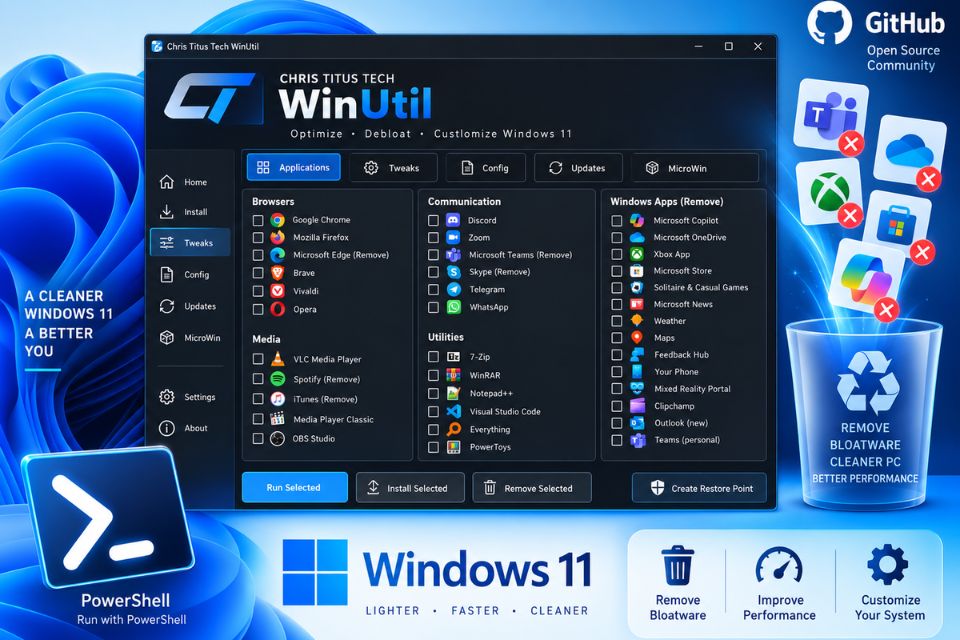 Chris Titus Tech Debloat Windows 11
