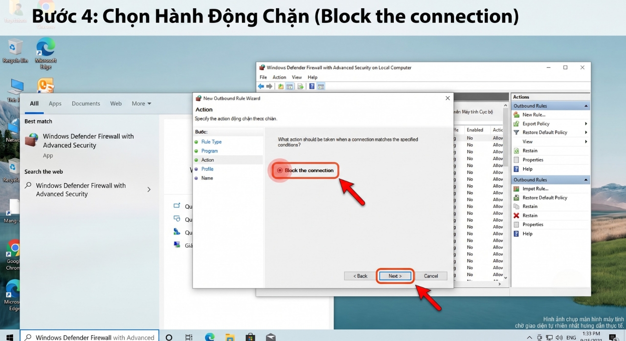 Huong Dan Chan Phan Mem Ket Noi Internet Bang Windows Defender Firewall Tren Windows 11 5