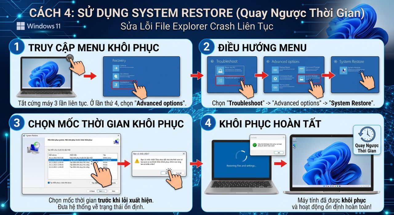 Huong Dan Khac Phuc Loi Explorer.exe Lien Tuc Crash Khoi Dong Lai Vong Tron Tren Windows 11 3