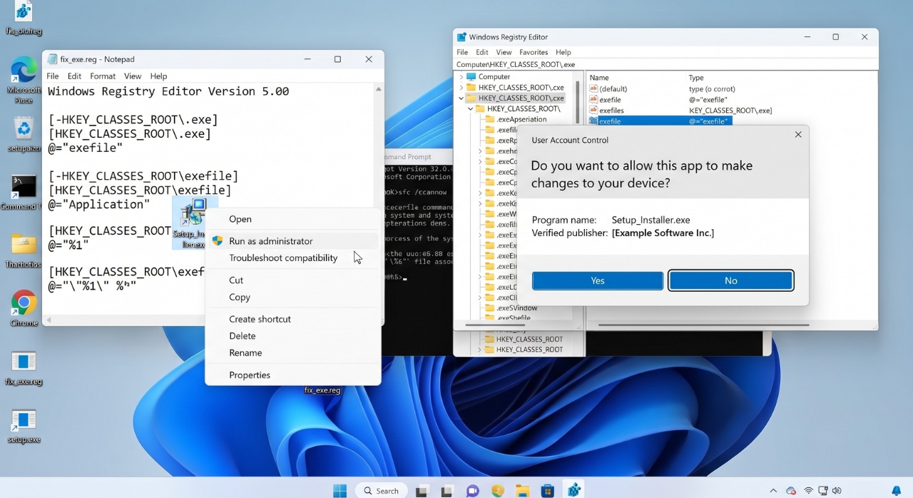 Hướng Dẫn Sửa Lỗi Không Mở Được File .Exe (Tệp Tin Cài Đặt) Trên Windows 11