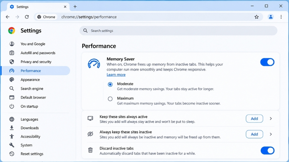 Hướng Dẫn Sửa Lỗi Trình Duyệt Chrome Cốn Ram Đơ Máy Trên Win 11