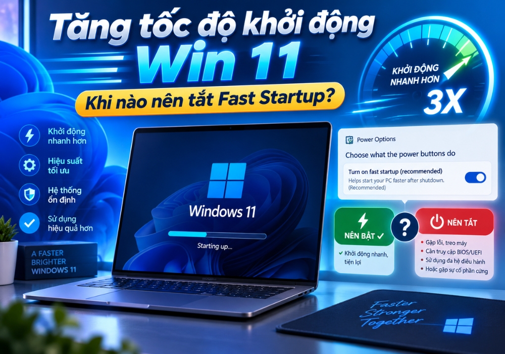 Tăng tốc độ khởi động Win 11: Khi nào nên tắt Fast Startup?