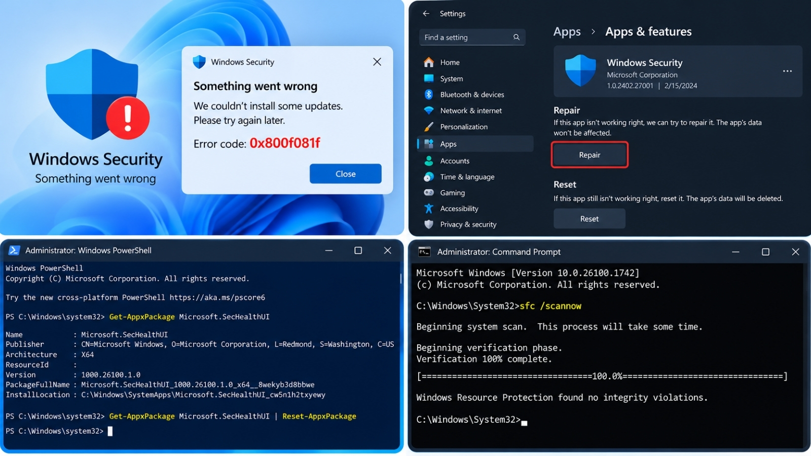 Sửa Lỗi Không Mở Được Windows Security Bảo Mật Win 11 Nhanh Chóng 8 Sửa Lỗi Không Mở Được Windows Security Bảo Mật Win 11