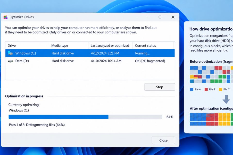 Sửa lỗi Windows 11 bị phân mảnh ổ cứng nặng, chạy chậm 8 Sua loi Windows 11 bi phan manh o cung nang chay cham 4