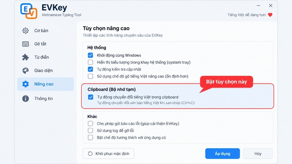 Sửa lỗi gõ tiếng việt bị mất chữ lặp chữ trên win 11 evikey unikey