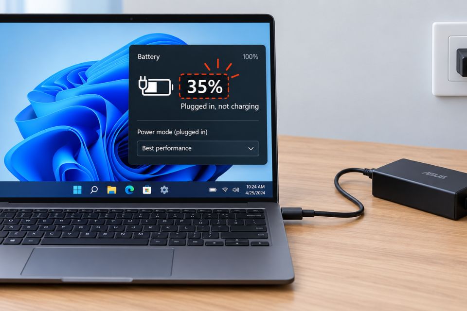 Sửa lỗi laptop Windows 11 sạc pin không vào lên phần trăm 6 Sua loi laptop Windows 11 sac pin khong vao len phan tram 2