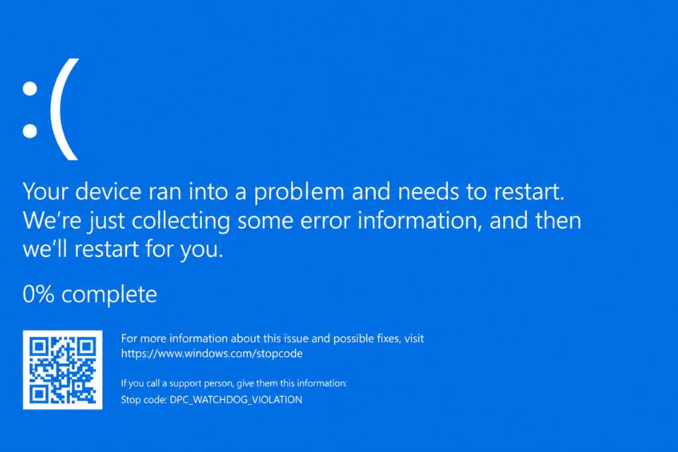 Sửa lỗi màn hình xanh Watchdog Violation Windows 11