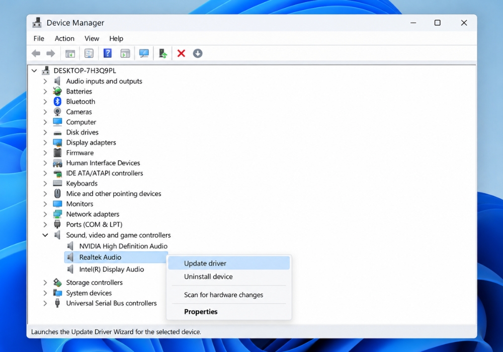 Sua loi micro laptop khong thu am duoc tren Win 11 3